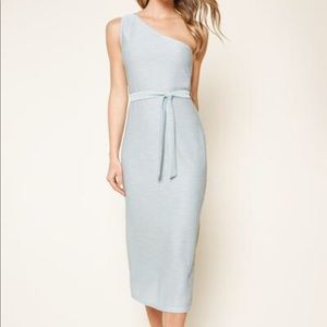 One shoulder midi dress